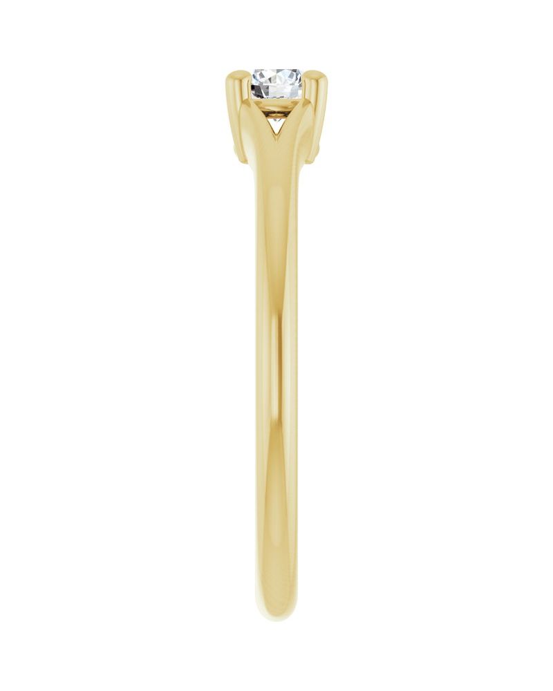 Anel Solitário Infantil em Ouro 14k com Diamantes Naturais