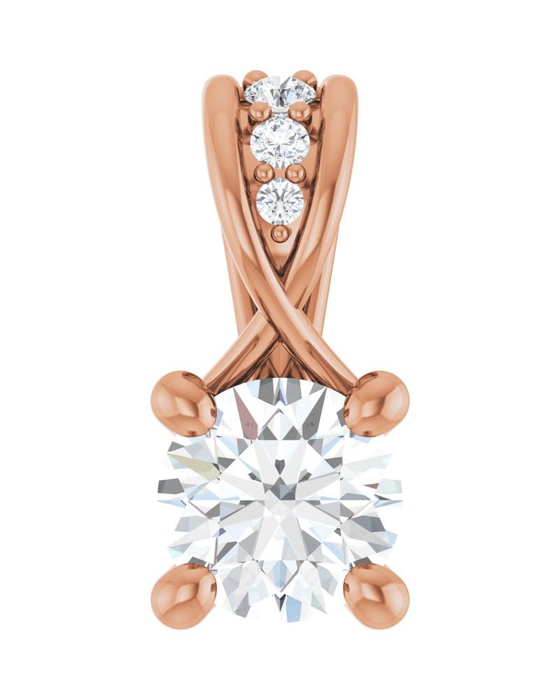 Pingente Cravejado em Ouro 14k com Diamantes de Laboratório