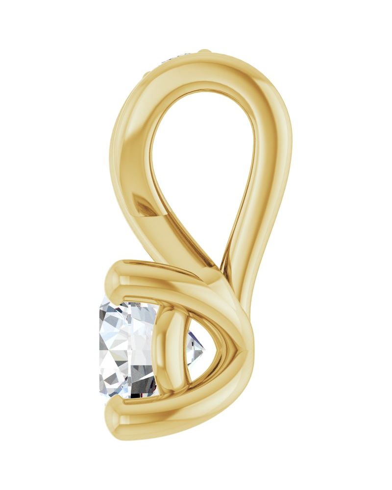 Pingente Cravejado em Ouro 14k com Diamantes de Laboratório