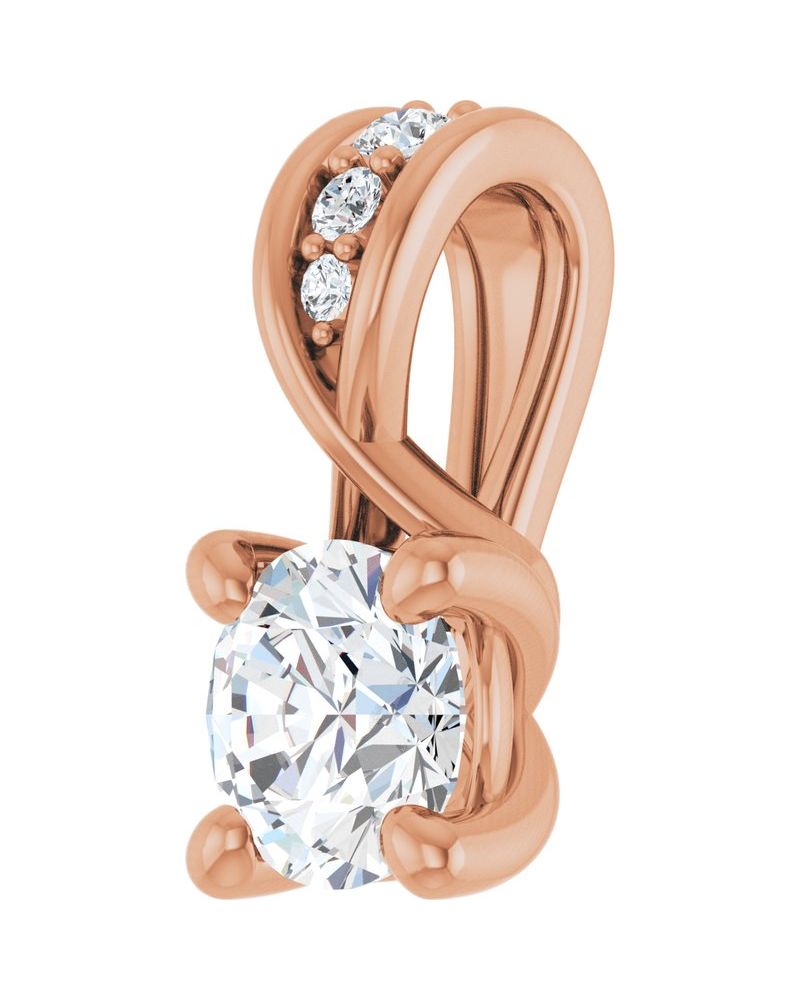 Pingente Cravejado em Ouro 14k com Diamantes de Laboratório