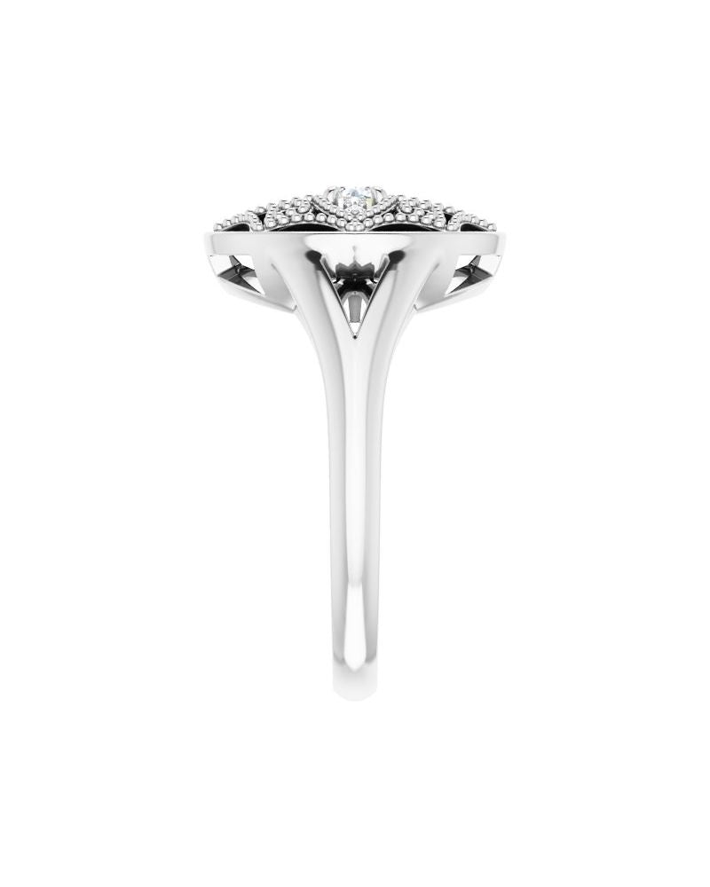 Anel Cravejado Vintage em Ouro 14k com Diamantes Naturais