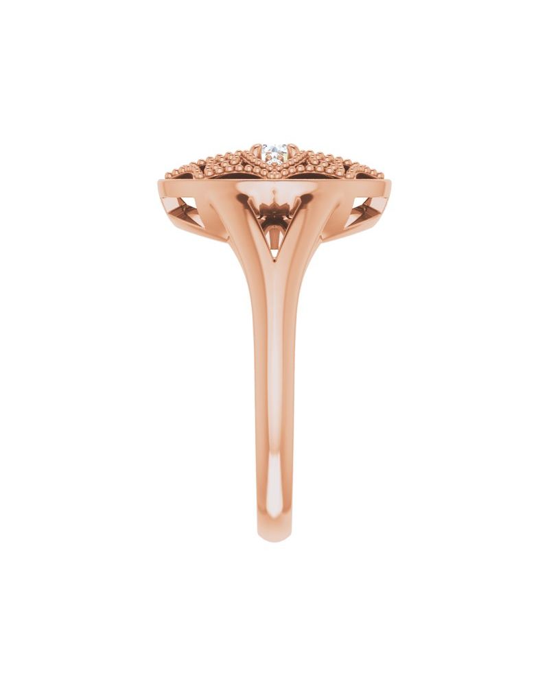 Anel Cravejado Vintage em Ouro 14k com Diamantes Naturais