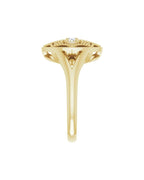 Anel Cravejado Vintage em Ouro 14k com Diamantes Naturais