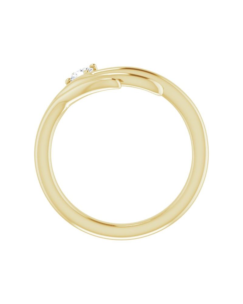 Anel Solitário em Ouro 14k com Diamantes Naturais – Modelo 11