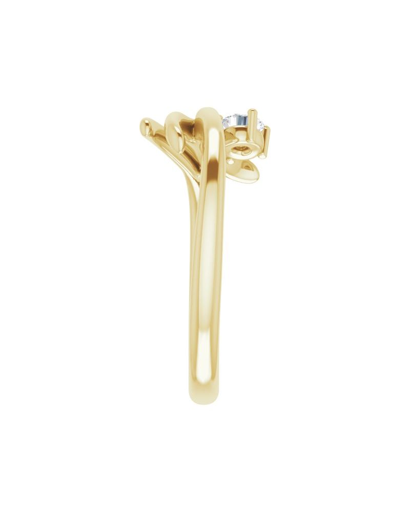 Anel Solitário em Ouro 14k com Diamantes Naturais – Modelo 11