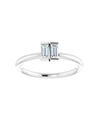Anel Duas Pedras em Ouro 14k com Diamantes Naturais – Modelo 4