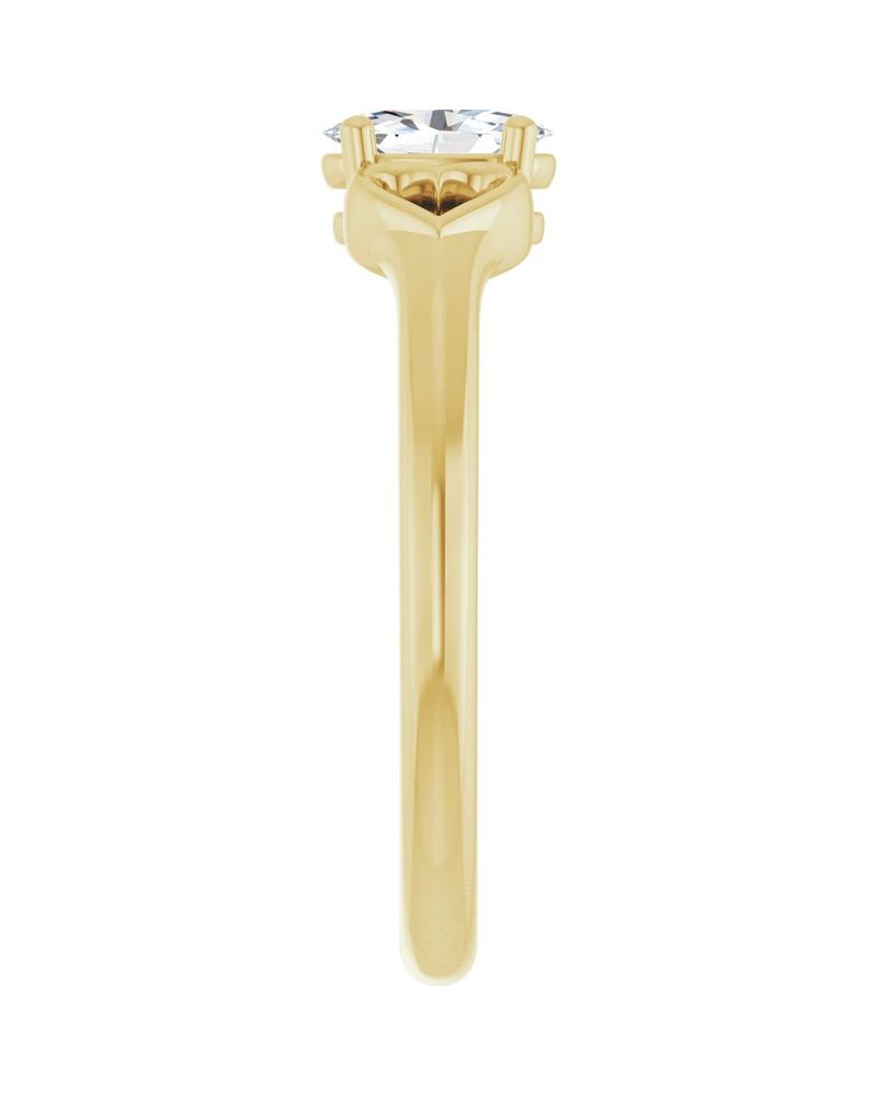 Anel Coração Infantil em Ouro 14k com Diamantes Naturais – Modelo 3