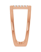 Anel Vazado em Ouro 14k com Diamantes Naturais – Modelo 4