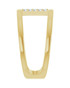 Anel Vazado em Ouro 14k com Diamantes Naturais – Modelo 4