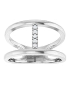 Anel Vazado em Ouro 14k com Diamantes Naturais – Modelo 4