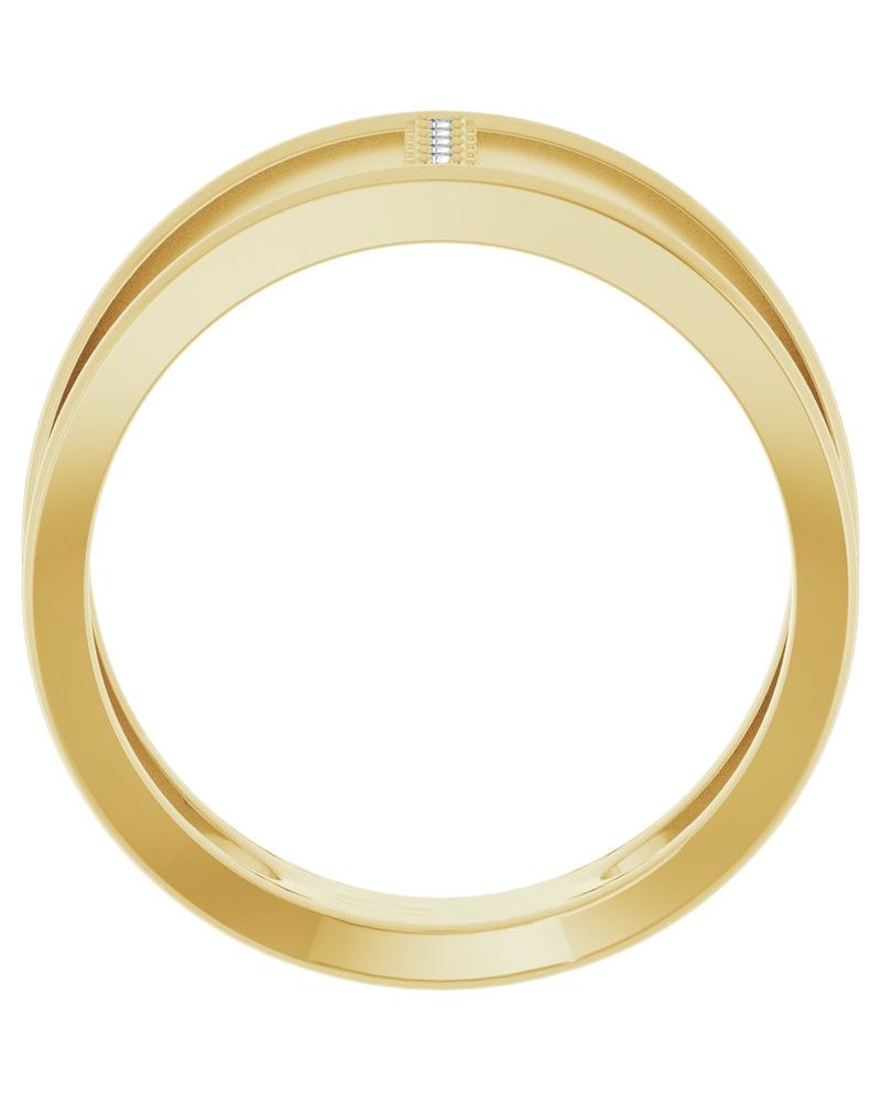 Anel Vazado em Ouro 14k com Diamantes Naturais – Modelo 4