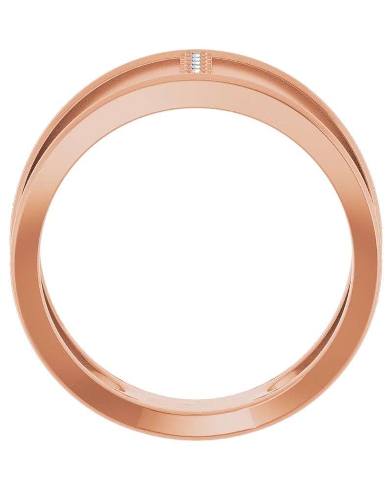 Anel Vazado em Ouro 14k com Diamantes Naturais – Modelo 4