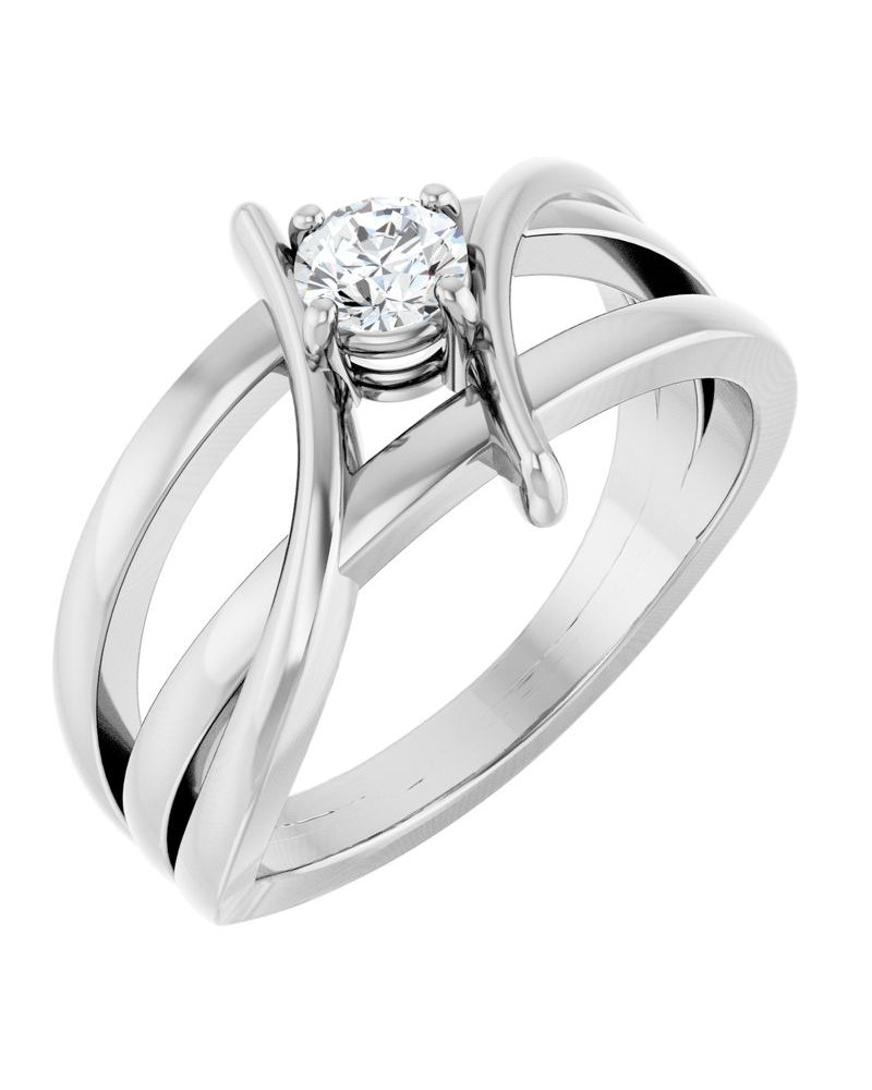 Anel Bypass em Ouro 14k com Diamantes Naturais – Modelo 8