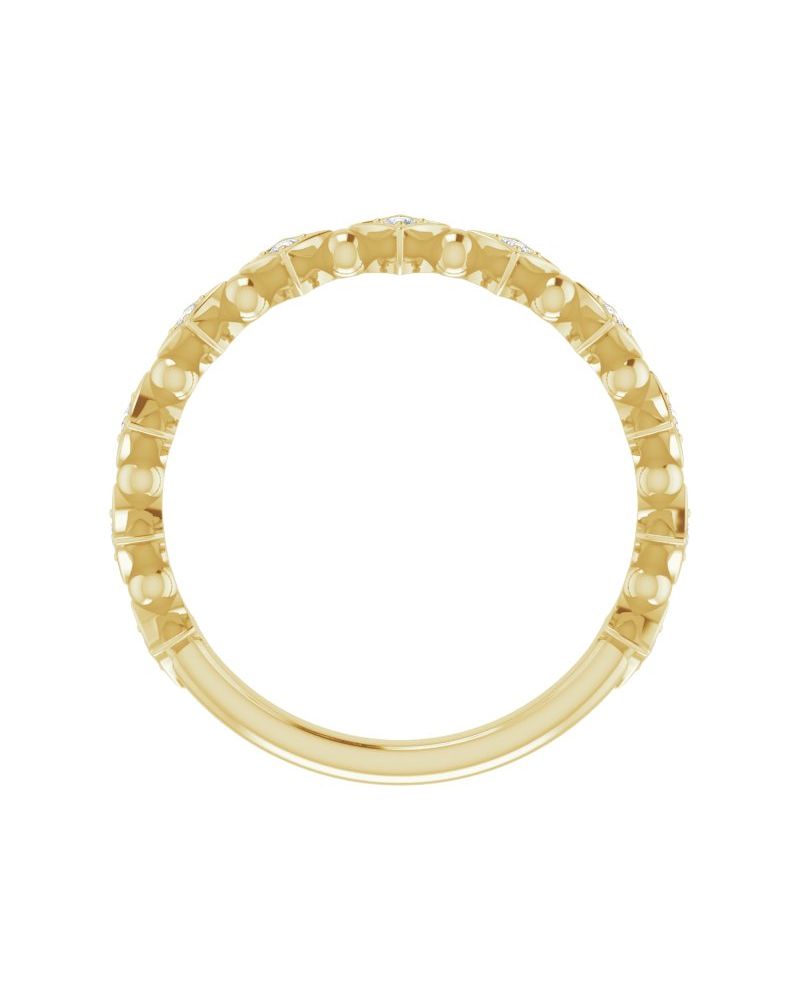 Anel Cravejado Empilhável em Ouro 14k com Diamantes Naturais – Modelo 8
