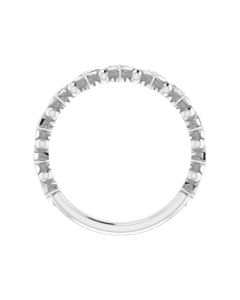 Anel Cravejado Empilhável em Ouro 14k com Diamantes Naturais – Modelo 8