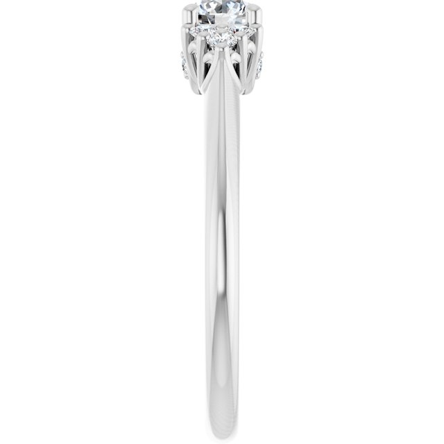 Laterais Cravejadas Modelo 2 – Ouro Branco 14k – perfil