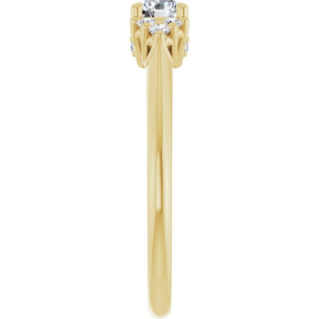 Laterais Cravejadas Modelo 2 – Ouro Amarelo 14k – perfil