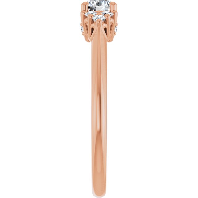 Laterais Cravejadas Modelo 2 – Ouro Rosé 14k – perfil