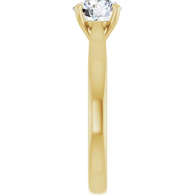 Solitário Catedral – Amarelo 14k – perfil
