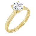 Anel Solitário de Noivado Catedral em Ouro 14k com Diamante Natural – Amarelo 14k