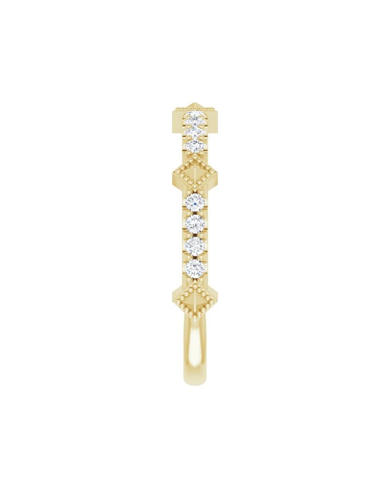 Anel Cravejado Empilhável em Ouro 14k com Diamantes Naturais – Modelo 22
