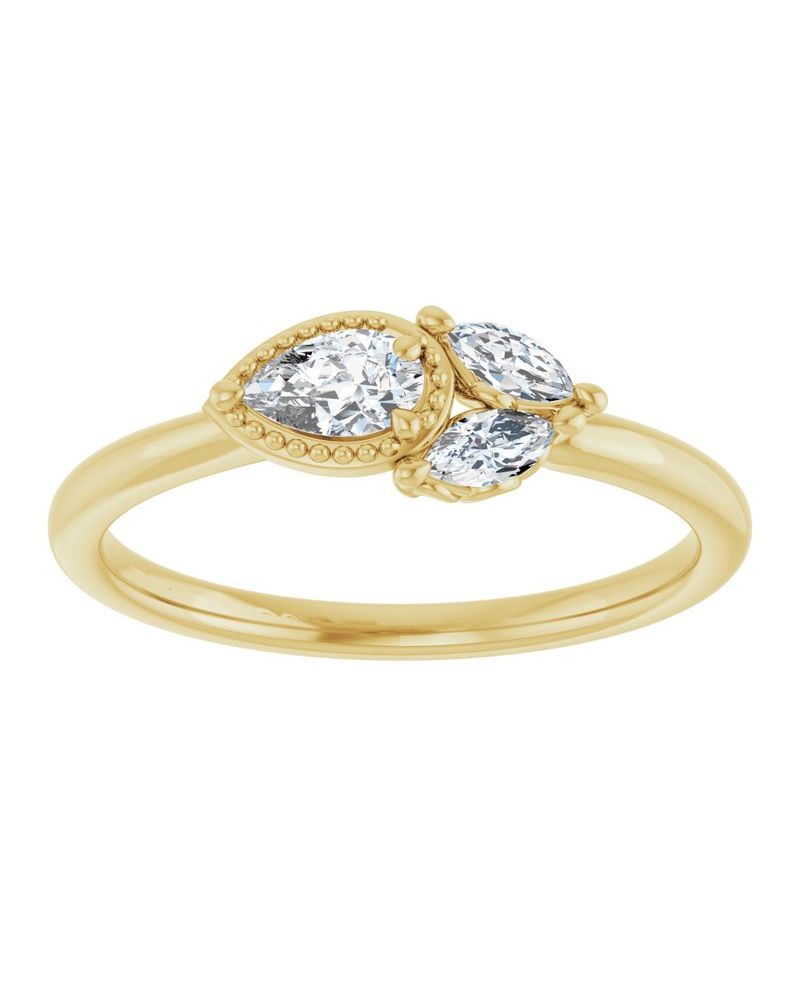 Anel Cravejado em Ouro 14k com Diamantes Naturais – Modelo 20