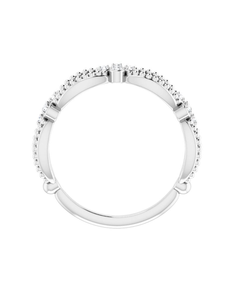 Anel Bolinha Empilhável em Ouro 14k com Diamantes Naturais – Modelo 3