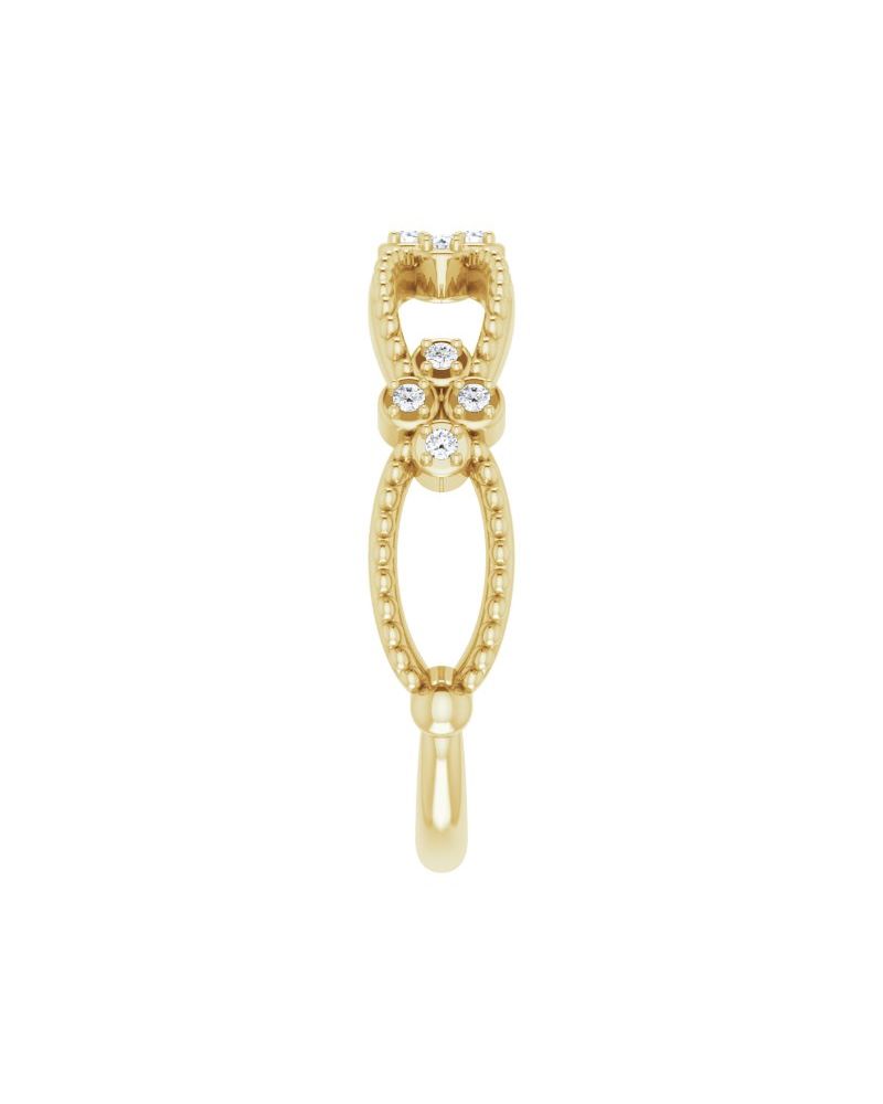 Anel Bolinha Empilhável em Ouro 14k com Diamantes Naturais – Modelo 3