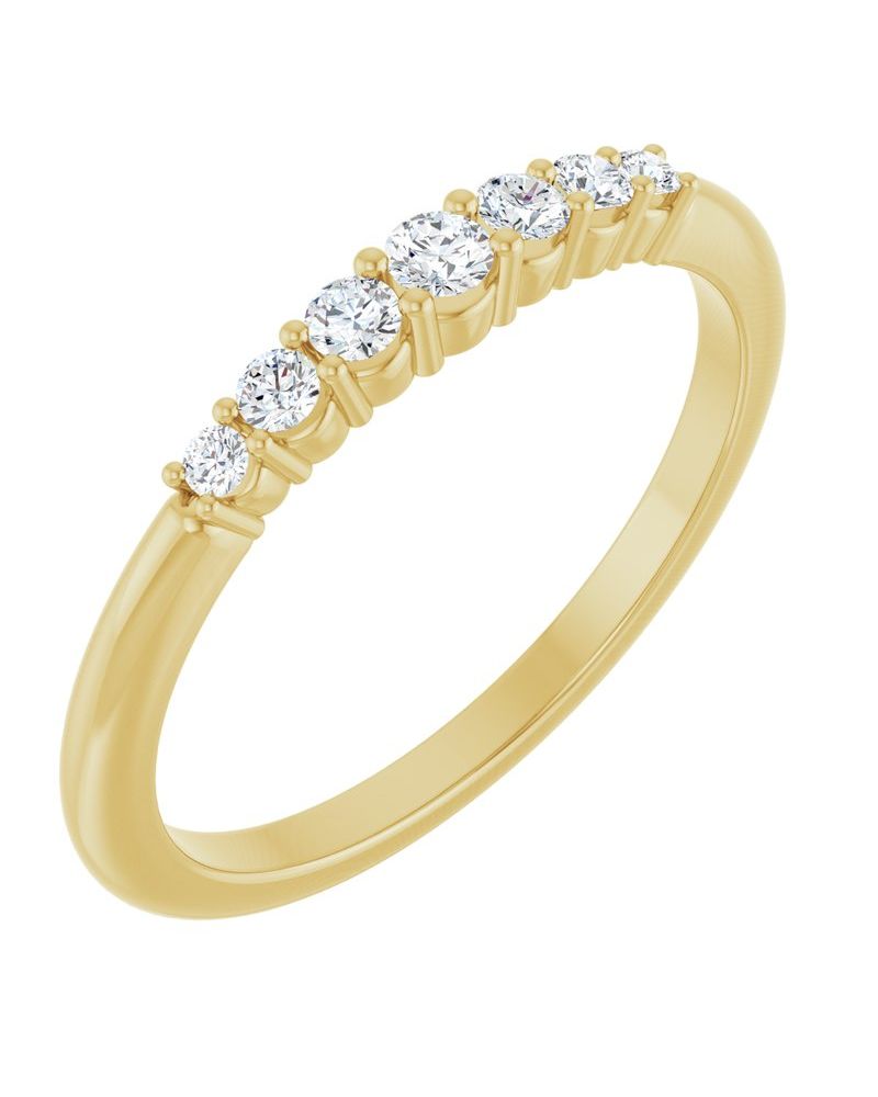 Anel Cravejado Empilhável em Ouro 14k com Diamantes Naturais – Modelo 21