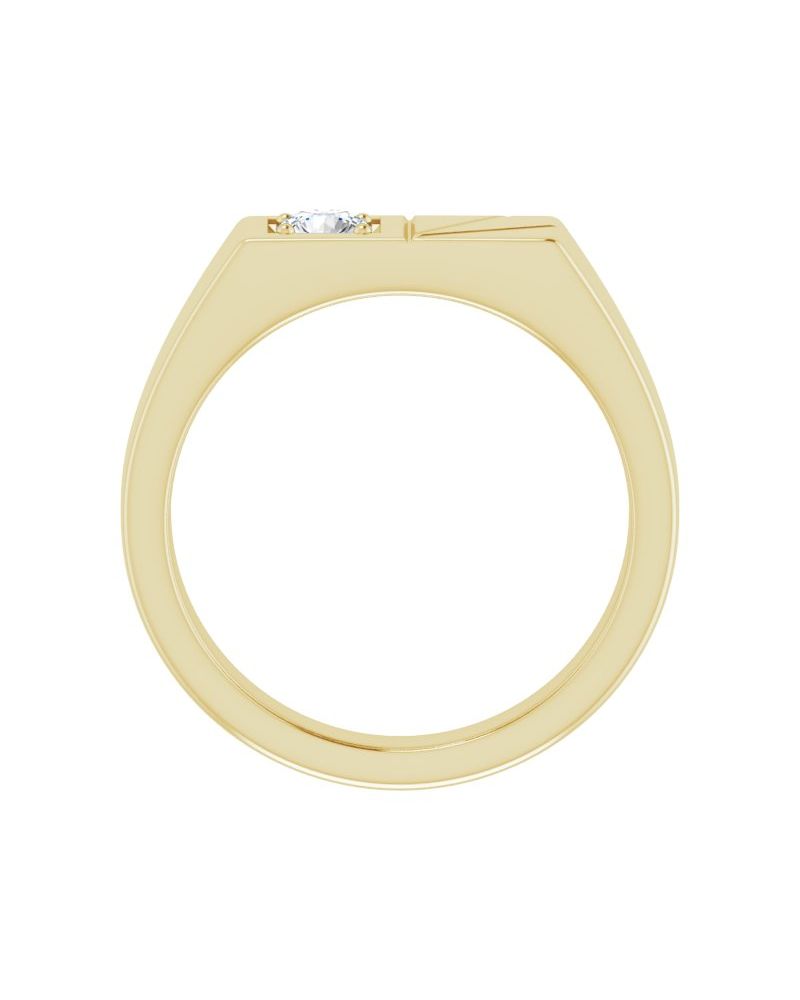 Anel Solitário em Ouro 14k com Diamantes de Laboratório – Modelo 2