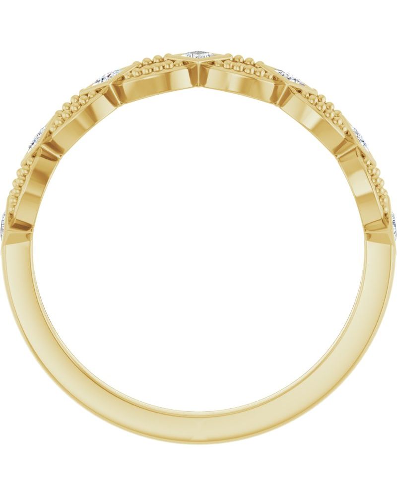 Anel com Cravação Bezel Empilhável em Ouro 14k com Diamantes Naturais – Modelo 3