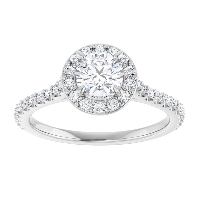 Halo Modelo 2 – Ouro Branco 14k – vista de cima