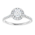 Halo Modelo 2 – Ouro Branco 14k – vista de cima