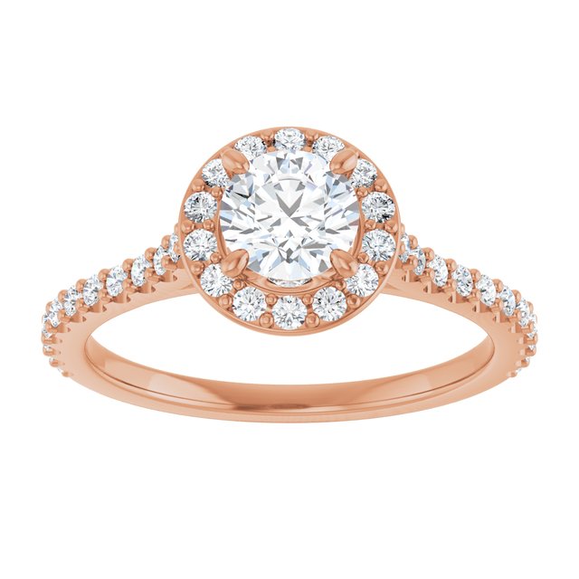 Halo Modelo 2 – Ouro Rosé 14k – vista de cima
