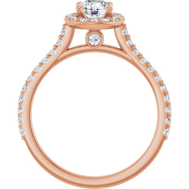 Halo Modelo 2 – Ouro Rosé 14k – vista frontal
