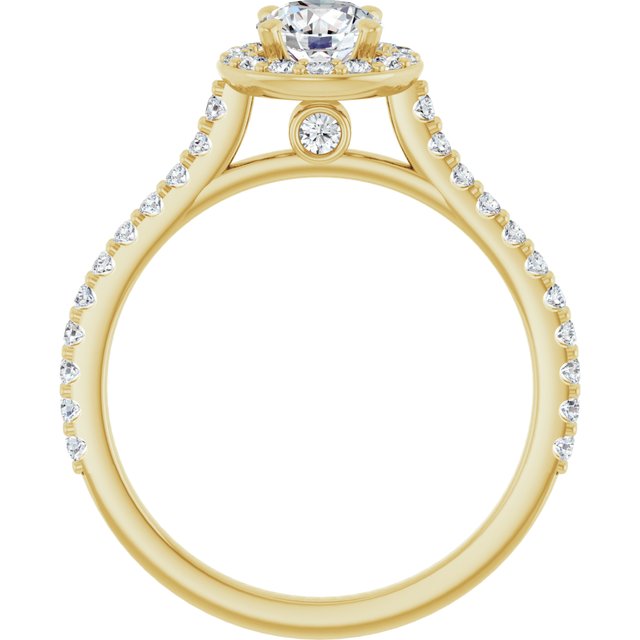 Halo Modelo 2 – Ouro Amarelo 14k – vista frontal