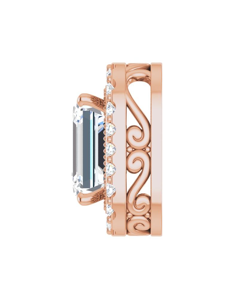 Pingente Halo em Ouro 14k com Diamantes de Laboratório – Modelo 6