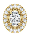 Pingente Halo em Ouro 14k com Diamantes de Laboratório – Modelo 6