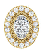 Pingente Halo em Ouro 14k com Diamantes de Laboratório – Modelo 6