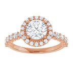 Halo – Modelo 4 – Rosé 14k – vista de cima