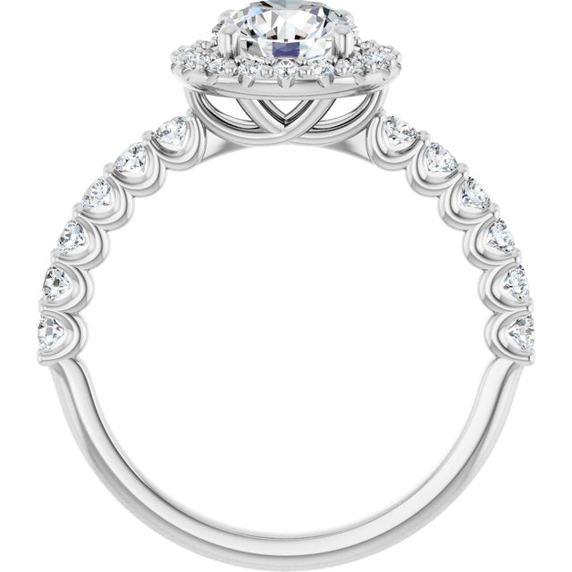 Halo – Modelo 4 – Branco 14k – vista frontal