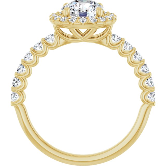 Halo – Modelo 4 – Amarelo 14k – vista frontal