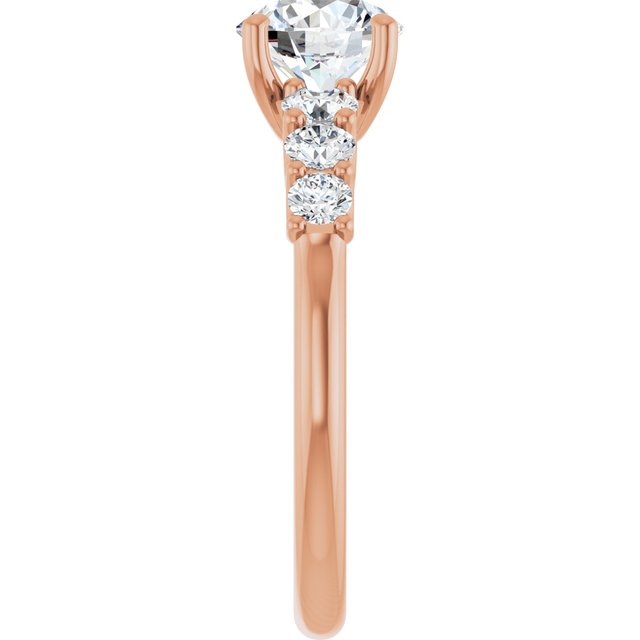 Laterais Cravejadas Graduadas – Rosé 14k – perfil