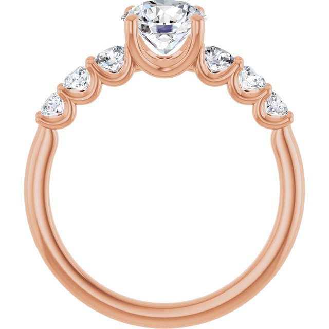 Laterais Cravejadas Graduadas – Rosé 14k – vista frontal