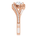 Anel Toi et Moi Vintage – Rosé 14k – perfil