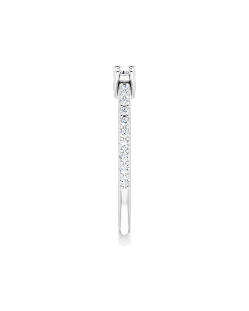 Anel Duas Pedras Cravejado em Ouro 14k com Diamantes Naturais