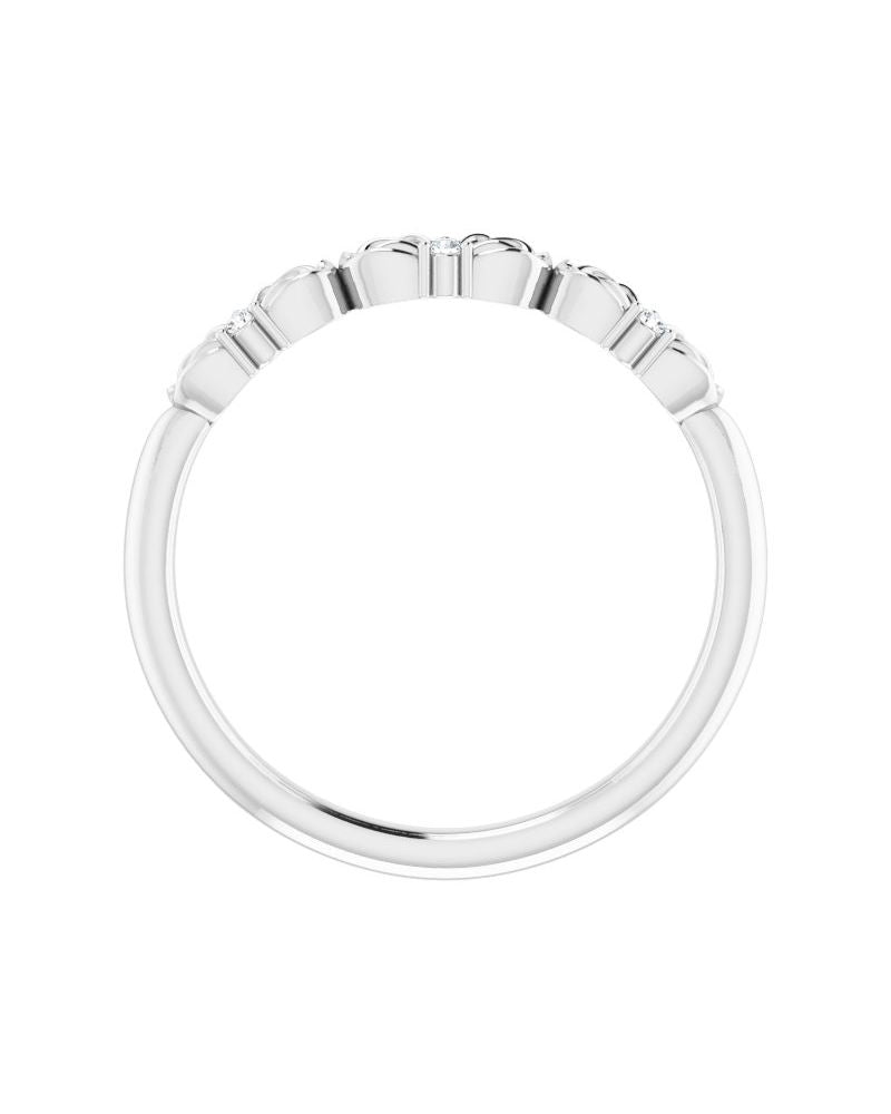 Anel Coroa Cravejado em Ouro 14k com Diamantes Naturais – Modelo 3