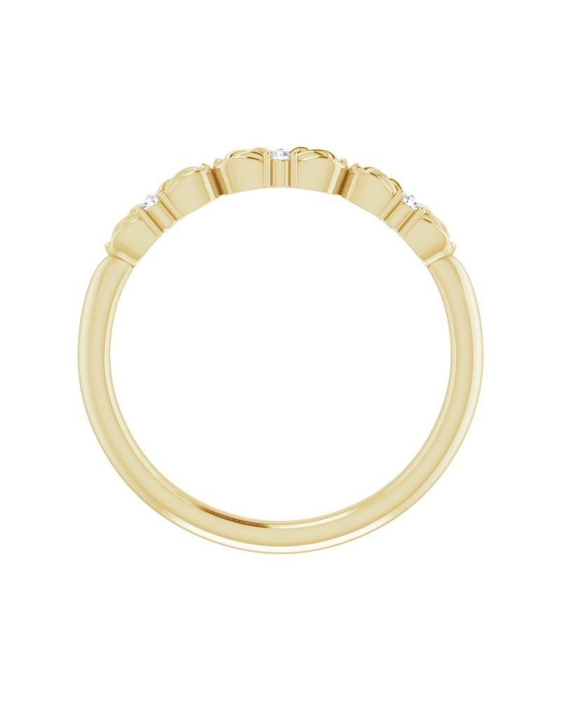Anel Coroa Cravejado em Ouro 14k com Diamantes Naturais – Modelo 3