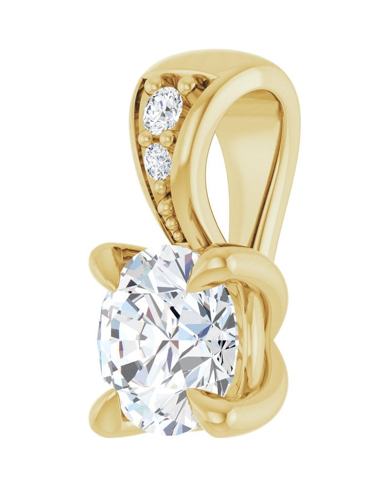 Pingente Garras Pontudas Cravejado em Ouro 14k com Diamantes de Laboratório