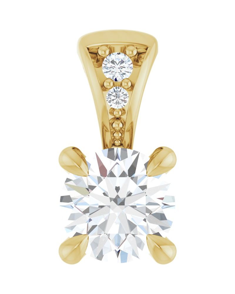 Pingente Garras Pontudas Cravejado em Ouro 14k com Diamantes de Laboratório